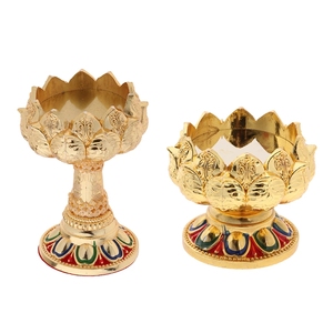 Lotus Shape bơ nến Đèn chủ cơ sở Tây Tạng Phật Giáo cầu nguyện gia công dịch vụ sản phẩm - Product Image 3