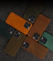 Haut de gamme personnalisation luxe Top Grain étui magnétique fabriqué à la main en cuir véritable IPhone 16 17 Pro Max rétro coque de téléphone