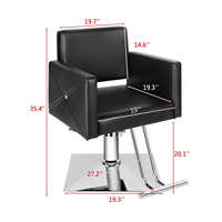 360 °   Chaise de coiffure pivotante avec éponge haute densité, chaise de barbier personnalisable pour salon de beauté