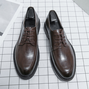 2026 Men's Leather <b>Shoes</b> Four-Season Business Formal & British Casual Style Black <b>Height</b> <b>Increasing</b> <b>Shoes</b> - Product Image 2