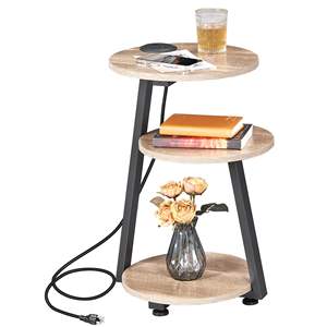 Lampe de chevet moderne en marbre avec chargeur sans fil, lumière de chambre à coucher, table basse de salon, table de rangement, lampe d'ambiance au sol - Product Image 3