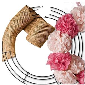 4 के छल्ले 14 इंच अंगूठी पुष्पांजलि फ्रेम क्रिसमस की सजावट के लिए - Product Image 3