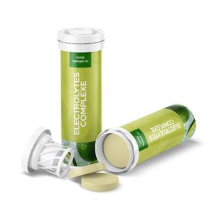 Électrolytes à base d'extraits végétaux Marque Blanche 20 Comprimés Effervescents Saveur Citron - Product Image 1