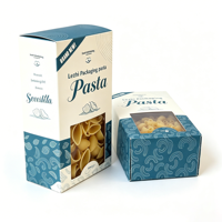 Boîte en carton pour emballage de nouilles sèches, pâtes, pizzas, pâtes à steak, aliments surgelés, snacks, biscuits, gâteaux, vente en gros