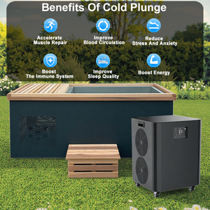 Precio de fábrica Thermo Wood Cold Plunge Ice Bañera 1HP Enfriador de agua Bañera de hidromasaje al aire libre con opción de madera de cedro - Product Image 2