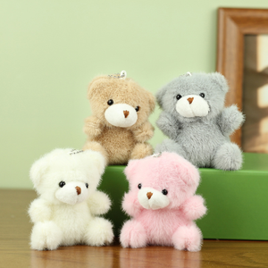 Мягкие игрушки-брелоки в виде милых зайчиков на заказ, плюшевые подвески OEM ODM, пушистые кролики, плюшевые игрушки, мягкие игрушки-медведи для промоакций и подарков - Product Image 3