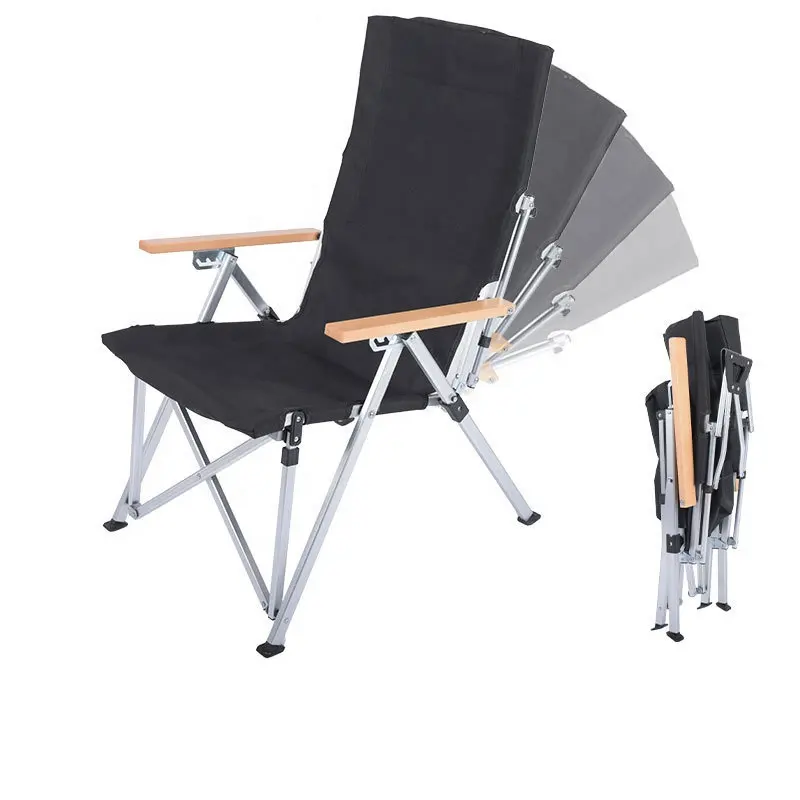 Midoso cadeira de acampamento dobrável, cadeira portátil de liga de alumínio branca e preta para pesca ao ar livre, destacável, ajustável, venda quente