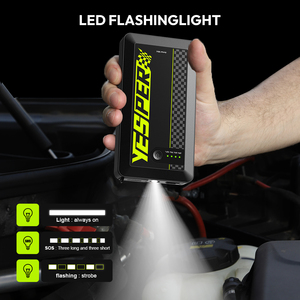 Démarreur de batterie automobile 12V Yesper à prix abordable avec câbles de démarrage intelligents et lumière LED - Product Image 3