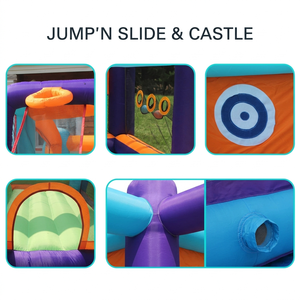 Castello Gonfiabile per Bambini e Scivolo d'Acqua - Marca ZUJU, Facile da Montare, Tema Animali - Product Image 4