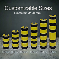 Manchon de protection anti-collision en PVC pour poteau de rayonnage, protecteur robuste pour rayonnage d'entrepôt, diamètre 120 mm, jaune