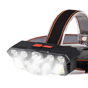Super bright cob headlamp light usb rechargeable 3w xpe cob led headlamp