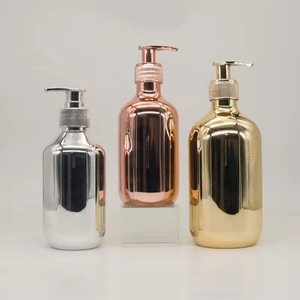 ขวดพลาสติก PET ขนาด 300 มล./500 มล. แบบกำหนดเอง สำหรับแชมพู โลชั่น พร้อมหัวปั๊ม ดีไซน์สีทอง/สีเงิน พิมพ์ลายสกรีน บรรจุภัณฑ์สำหรับน้ำยาทำความสะอาดผิวหน้า <span class=keywords><strong>JBO</strong></span> - Product Image 3