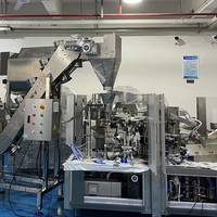 Machine d'emballage rotative LINPACK entièrement automatique pour sachets à fond plat préformés avec fermeture éclair, pour aliments lyophilisés pour chiens et animaux de compagnie