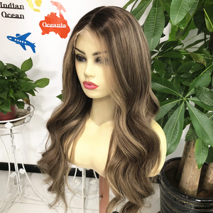 13*6 <span class=keywords><strong>peluca</strong></span> con malla frontal Balayage Color Rubio liso recto europeo Remy cabello humano tapa de lujo pelucas de alopecia - Product Image 2
