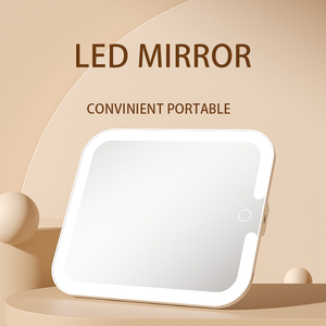 M27 도매 신제품 스마트 터치 컨트롤 스탠딩 데스크 HD LED 조명 개인 맞춤형 화장 거울 - Product Image 6