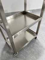 Chariot de Salon de Luxe Doré en Acier Inoxydable à 3 Niveaux, Chariot de Beauté Roulant Robuste pour Cils, Spa, Tatouage, Coiffure avec Roues