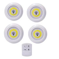 Lampe tactile à télécommande COB, 180 grammes, lampe de chevet LED 3+1 pour chambre à coucher, matériau ABS, alimentée par piles, pour armoire, placard