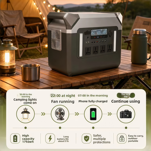 2000W/3000W Portable Outdoor Power Station Multi-Function LFP Battery Digital Display <b>Solar</b> <b>Charging</b> Pure Sine Wave - Product Image 5
