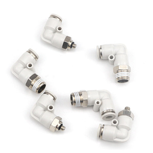 Tuyau pneumatique blanc, coude fileté, raccord rapide PL4/6/8/10-M5/01/02/03/04, neuf, raccords en plastique et en cuivre pour tuyau - Product Image 4