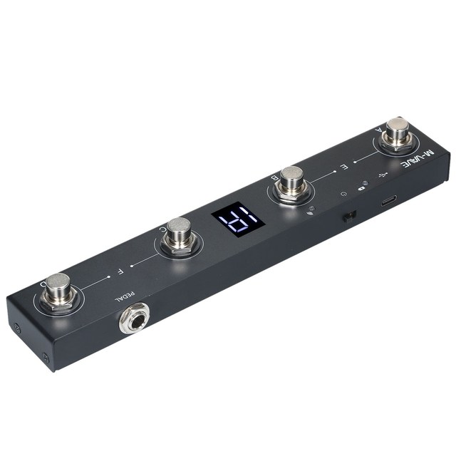 M-VAVE Chocolate BT Wireless MIDI Controller Rechargeable 4 Buttons Portable MIDI Foot Controller Pedal APP Control