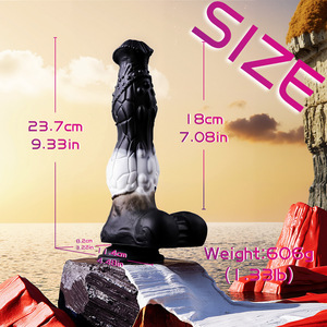 電動バイブレーター大型リアルな馬型液体シリコンディルドソフトアダルトバイブレーターセックストイ女性用23.7cm 0.6kg - Product Image 4