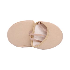 Chaussures <span class=keywords><strong>de</strong></span> danse <span class=keywords><strong>de</strong></span> gymnastique pour femmes, dessus en microfibre, semelle extérieure en cuir <span class=keywords><strong>de</strong></span> vachette, bout plein, avec demi-semelle tournante - Product Image 1