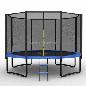 <span class=keywords><strong>Trampoline</strong></span> extérieur ZOSHINE 12FT avec poteau droit, cadre thermolaqué, homologué ASTM, pour enfants, avec échelle - Product Image 1