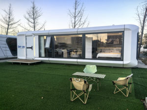 2025 New Design Waterproof Prefab Green <strong>House</strong> Mobile Moving Outdoor Space Pod Villa Apartment Sandwich Construction - Product Image 5