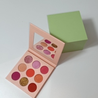 Palette de fards à paupières pressés multicolores 9 couleurs, paillettes DIY, poudre de maquillage, vente en gros, marque privée OEM