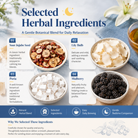 Tisane Bien-être Naturelle à Base de Plantes Mélangée : Graine de Ziziphi Spinosae, Lys, Poria, Mûrier – Sans Caféine pour une Détente Apaisante avant le Sommeil