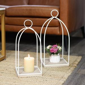 <strong>Tall</strong> Hanging <strong>Lanterns</strong> Decor Indoor Fireplace Table Centerpieces Decorations Hurricane Candle Holder White Rustic Candle <strong>Lantern</strong> - Product Image 3