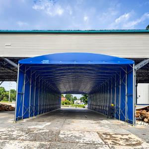 Metal çerçeve ile depo garaj Carports için büyük mobil sürgülü güneşlik gölgelik geri çekilebilir itme çekme su geçirmez çadır - Product Image 2