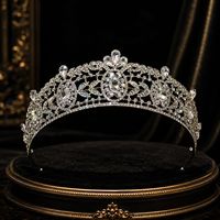 Maßgefertigte Farbige Barocke Rote Rubin-Gold Quinceanera Kronen und Diademe MOQ 2 Stück Strass Prinzessinnen-Krone Kopfschmuck für Schönheitswettbewerbe