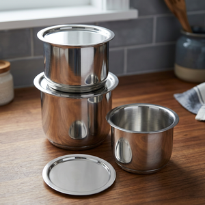 High Quality Stainless Steel Indian Topes Modern Eco-Friendly Food <b>Storage</b> Containers Steamable 2021 Model - Product Image 3