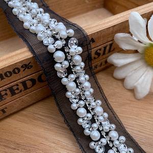 อุปกรณ์ตกแต่งหมวกประดับด้วยลูกปัดไข่มุกงานทำมือสำหรับตกแต่งหมวกแบบ DIY - Product Image 3