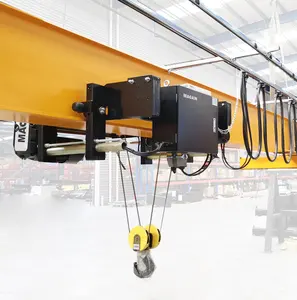 5 T 12 M Europe Style Single Beam Girder Bridge Electric Overhead Traveling Crane With Electric Hoist For Machinery Repair Shops