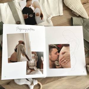 Journal de <span class=keywords><strong>grossesse</strong></span> Premium Livre bébé De la bosse à la naissance Livre de mémoire Premiers 5 ans Milestone Record Keepsake - Product Image 4