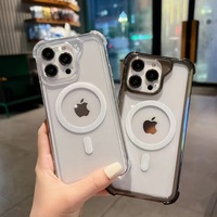 2024 nouveau Design clair Transparent magnétique antichoc étui de téléphone pour iphone 16 15 Pro Max étui magnétique dur pour étui apple