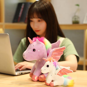 Boneka Unicorn Plushie Raksasa, Mainan Boneka Unicorn Berbulu Lembut, Kuda Terbang Boneka Unicorn - Product Image 3