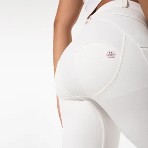 Melody OEM-pantalones de yoga para mujer, medias blancas, mallas para gimnasio, pantalones de yoga para mujer alta