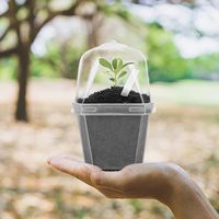 Pots de pépinière transparents de 4 pouces, pots de semis, pots de pépinière pour plantes avec dôme d'humidité, semoir pour jardin intérieur et extérieur