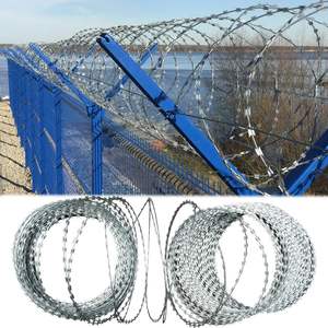 गर्म डुबकी गैल्वेनाइज्ड BTO-22 CBT-65 रेजर ब्लेड तार बाड़ लगाना ब्लेड कांटा रस्सी तार तार सुरक्षा बाड़ लगाना - Product Image 4