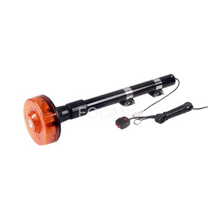 Luz de advertencia trasera de motocicleta aerodinámica de montaje en poste estroboscópico intermitente giratorio - Product Image 2
