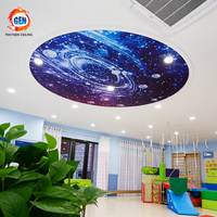 Plafond tendu en PVC ignifuge imprimé sur mesure pour cinéma maison, plafond étoilé