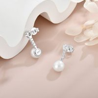 Conjunto de Collar y Aretes de Plata de Ley 925 con Perlas y Circonitas Cúbicas para Venta al por Mayor