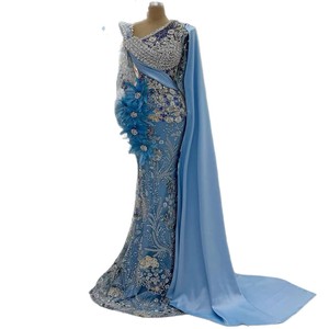 Nouvelle robe <span class=keywords><strong>de</strong></span> soirée industrie lourde dentelle coupe ajustée Figure flatteuse queue <span class=keywords><strong>de</strong></span> poisson robe <span class=keywords><strong>de</strong></span> soirée robe <span class=keywords><strong>de</strong></span> soirée - Product Image 4