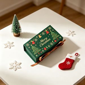 Dropshipping Shopify Christmas Tree Printed <b>Gift</b> <b>Box</b> <b>For</b> Candy Chocolate Holiday Favor <b>Empty</b> Storage Container - Product Image 4