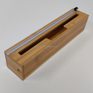 Distributeur de film magnétique <span class=keywords><strong>mural</strong></span> multifonction en <span class=keywords><strong>bois</strong></span> de bambou pour <span class=keywords><strong>cuisine</strong></span> avec coupe-glissière - Product Image 4