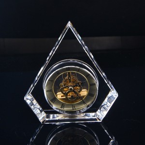Horloge murale en cristal, souvenirs de bureau, ornements, cadeaux de mariage, horloges en <span class=keywords><strong>verre</strong></span> <span class=keywords><strong>avec</strong></span> photos gravées au laser personnalisées - Product Image 2
