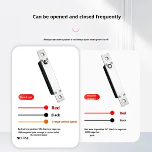 Khóa chốt điện nhỏ, bản hẹp, model 120 Micro <span class=keywords><strong>Lock</strong></span> dành cho cửa hàng & văn phòng, tủ, có tín hiệu báo trạng thái mở/đóng - Product Image 5